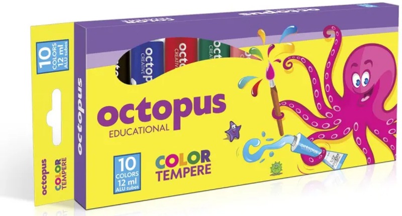 Tempera készlet 12 ml Octopus 10 szín