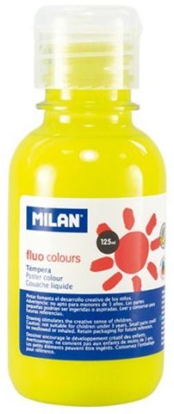 Tempera 125 ml Milan fluo sárga
