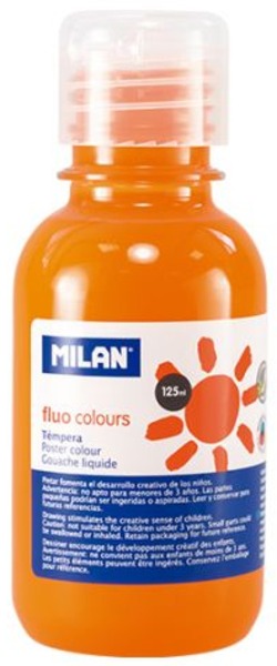 Tempera 125 ml Milan fluo narancs