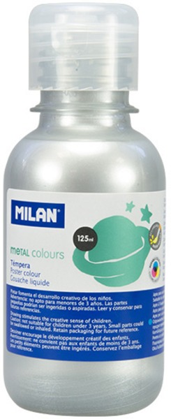 Tempera 125 ml Milan ezüst