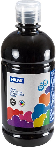 Tempera 500 ml Milan fekete