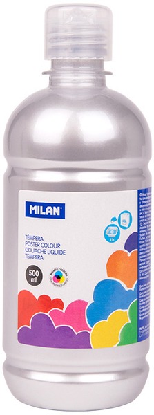 Tempera 500 ml Milan ezüst