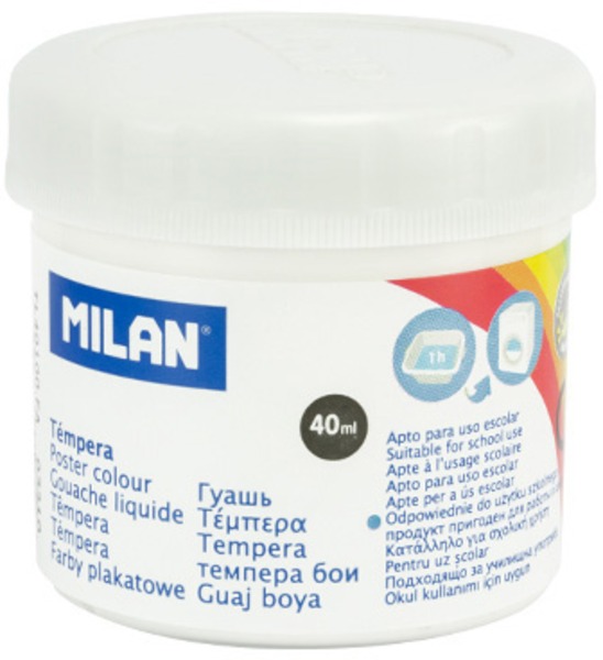 Tempera 40 ml Milan fehér