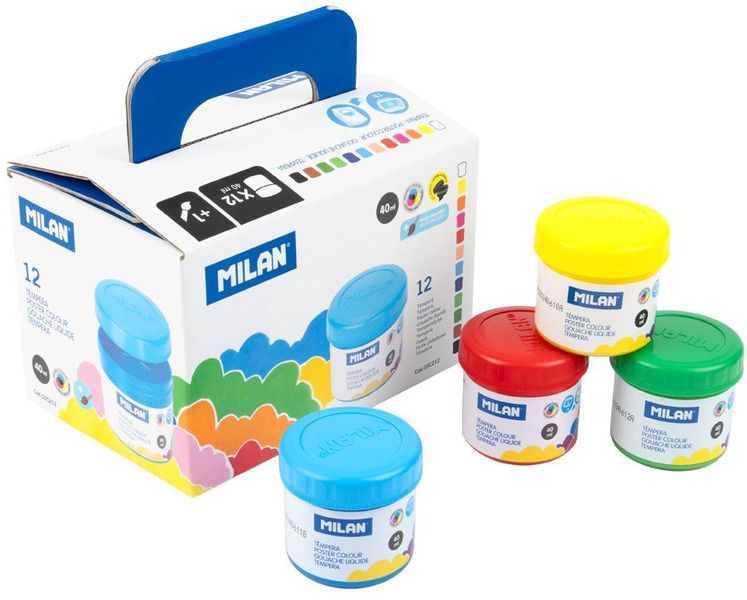 Tempera készlet 40 ml Milan 12 szín