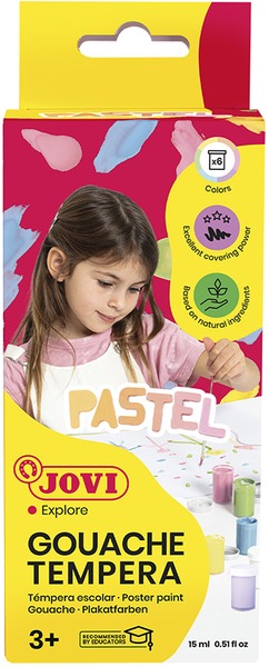 Tempera készlet 15 ml Jovi "Gouache" 6 pasztell szín