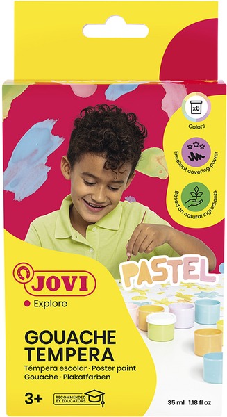 Tempera készlet 35 ml Jovi "Gouache" 6 pasztell szín