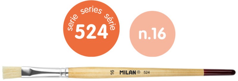 Ecset 16-os lapos, sertéssörte 6 db/csomag Milan 524