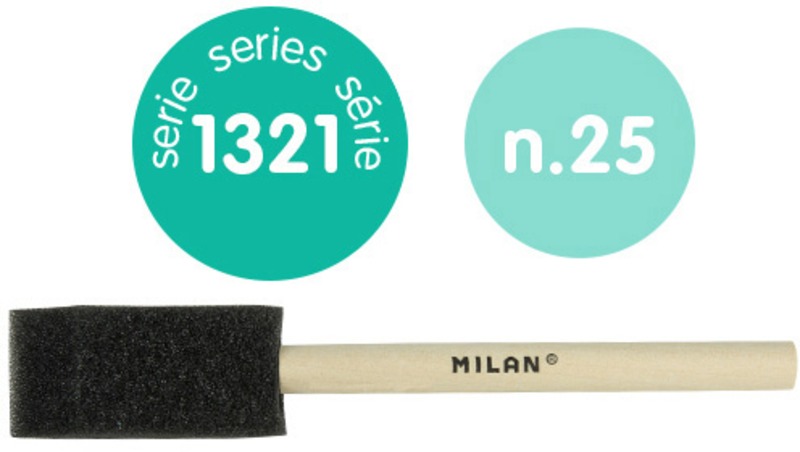 Szivacs ecset, lapos 25 mm 6 db/csomag Milan 1321