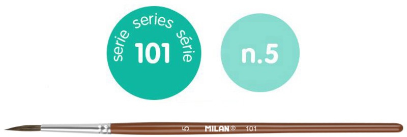 Ecset 5-ös póniszőr 12 db/csomag Milan 101
