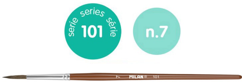 Ecset 7-es póniszőr 12 db/csomag Milan 101