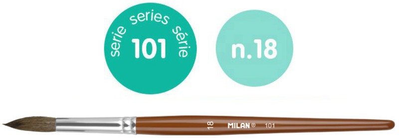 Ecset 18-as póniszőr 6 db/csomag Milan 101