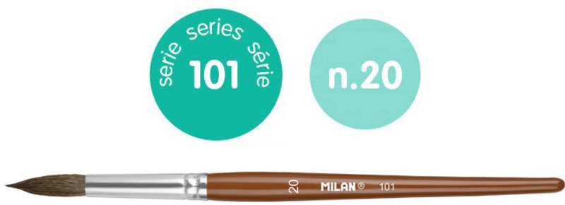 Ecset 20-as póniszőr 3 db/csomag Milan 101