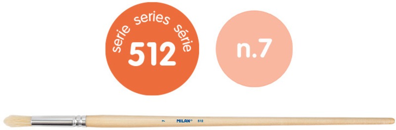 Ecset 7-es sertéssörte 6 db/csomag Milan 512