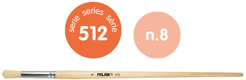 Ecset 8-as sertéssörte 6 db/csomag Milan 512