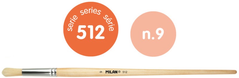 Ecset 9-es sertéssörte 6 db/csomag Milan 512
