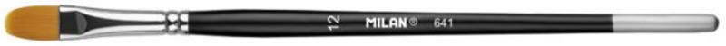 Ecset 12-es lapos, szintetikus sörte 6 db/csomag Milan 641