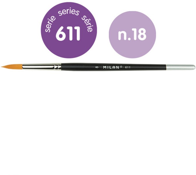Ecset 18-as szintetikus 3 db/csomag Milan 611
