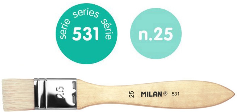 Ecset 25-ös lapos, sertéssörte 1 db/csomag Milan 531