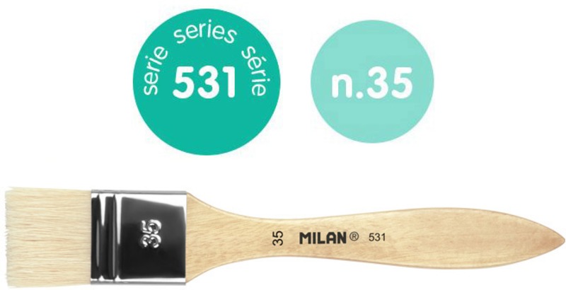 Ecset 35-ös lapos, sertéssörte 1 db/csomag Milan 531