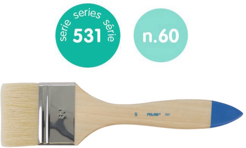 Ecset 60-as lapos, sertéssörte 1 db/csomag Milan 531