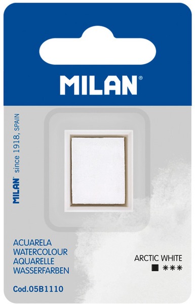 Vízfesték, tégelyes Milan "Art" fehér