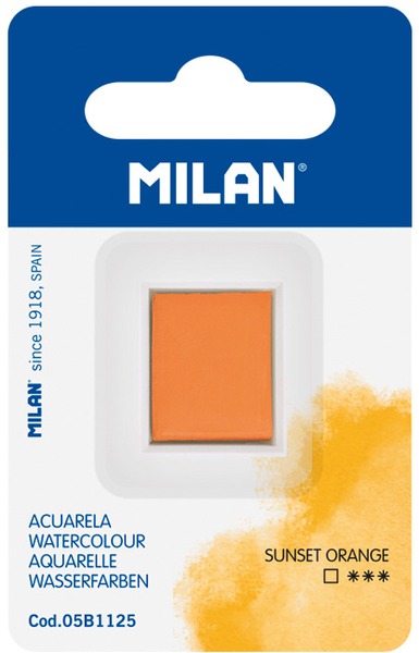 Vízfesték, tégelyes Milan "Art" narancs