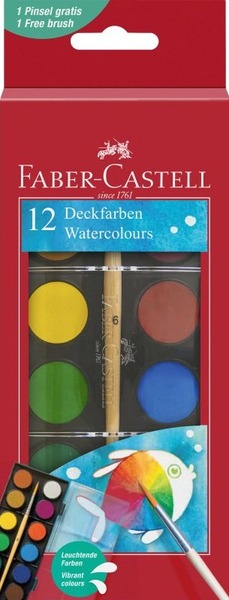 Vízfesték 24 mm Faber-Castell 12 szín