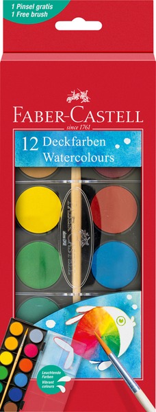 Vízfesték 30 mm Faber-Castell 12 szín