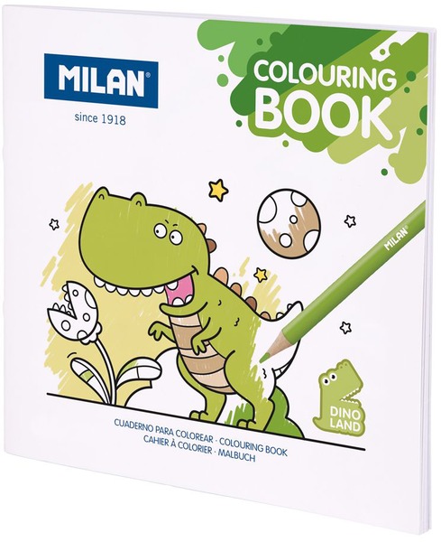 Színező könyv 21x21 cm 20 lapos Milan "Dino Land"