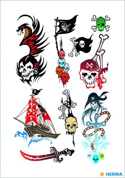 Matrica tetoválás Herma "Classic Tattoo" Pirates