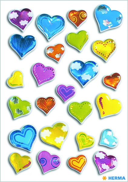 Matrica, műanyag Herma "Magic" Hearts