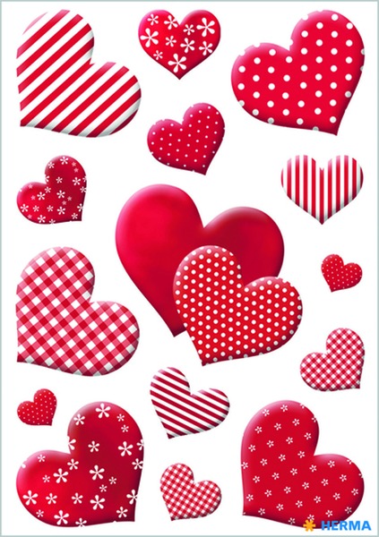 Matrica Herma "Decor" Flower Hearts