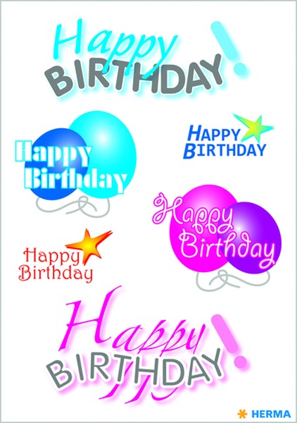 Matrica Herma "Decor" Happy Birthday