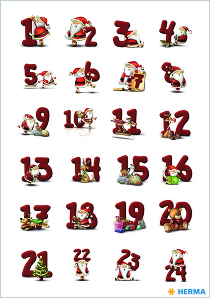 Matrica, karácsonyi Herma "Decor" Gingerbread Numbers