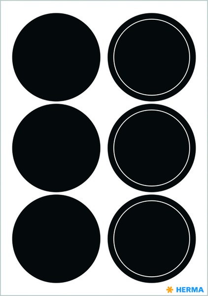 Matrica, feliratozható Herma "Home Feeling" Circles fekete