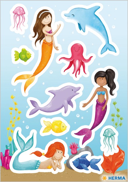 Matrica, glitteres Herma "Magic" Princess of Sea