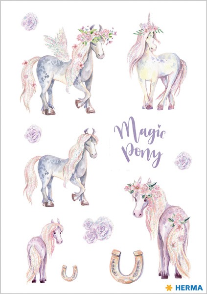 Matrica, glitteres Herma "Magic" Pony