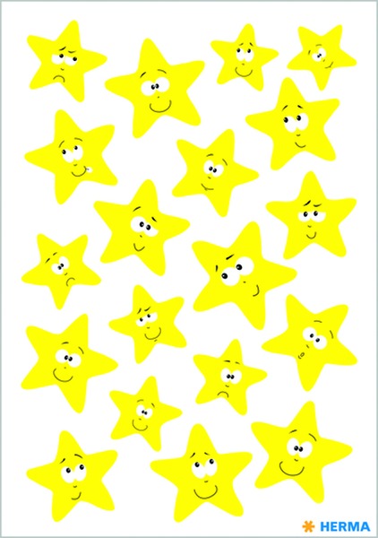 Matrica, sötétben világító Herma "Magic" Smile Stars