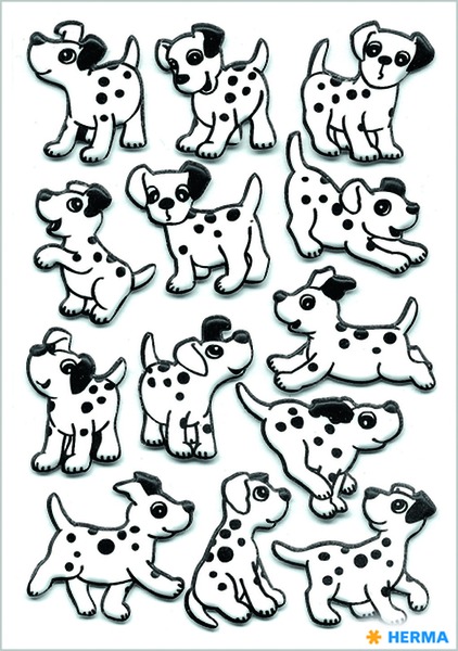 Matrica, szivacsos Herma "Magic" Dalmatians