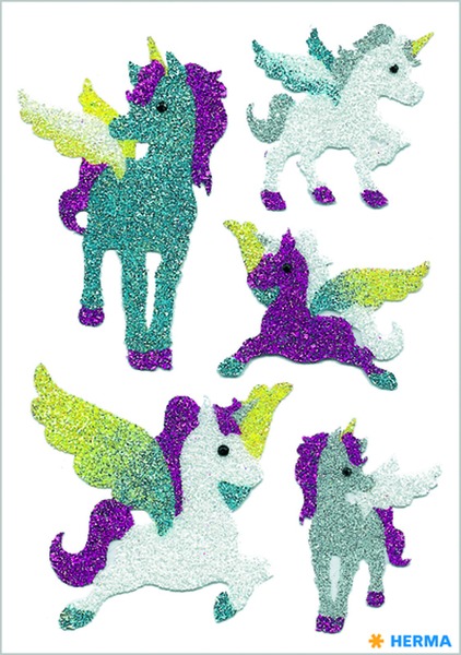 Matrica, glitteres Herma "Magic" Unicorn