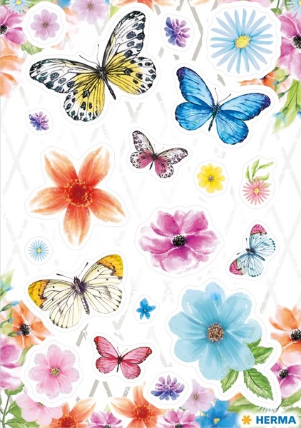 Matrica, glitteres Herma "Magic" Flower Paradise
