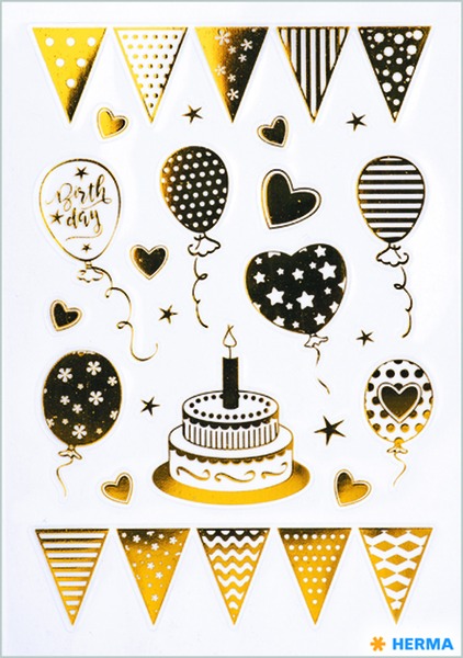 Matrica, metál Herma "Home Feeling" Birthday Party