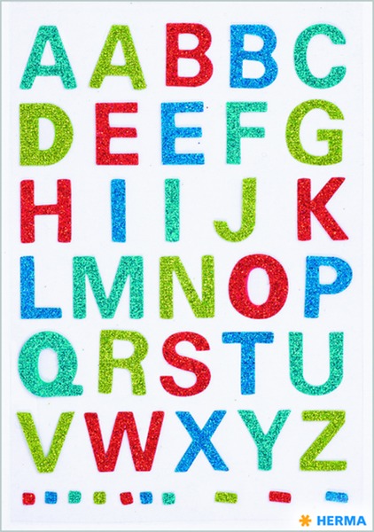Matrica, glitteres Herma "Magic" Letters