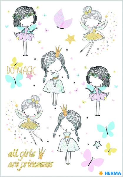 Matrica, glitteres Herma "Magic" Fairy Tale