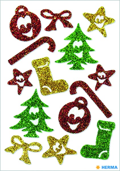 Matrica, karácsonyi, glitteres Herma "Magic" Symbols