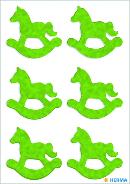 Matrica, karácsonyi, filc Herma "Magic" Rocking Horse