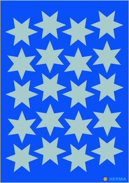 Matrica, karácsonyi Herma "Decor" Silver Stars ezüst
