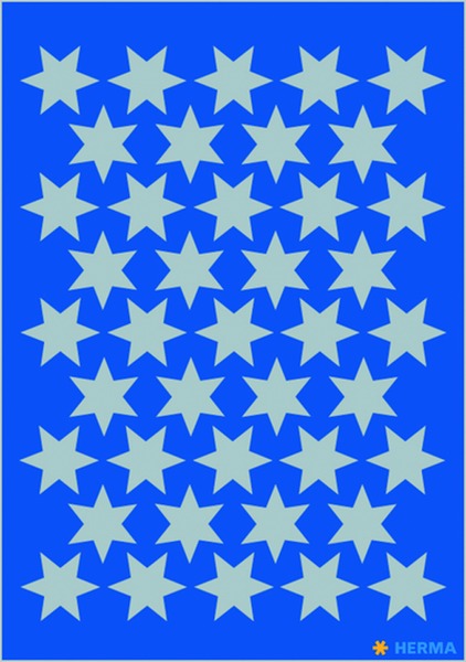 Matrica, karácsonyi Herma "Decor" Silver Stars ezüst