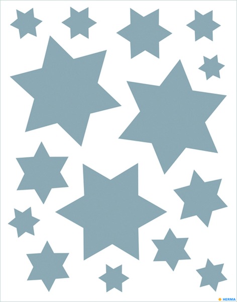 Matrica, karácsonyi Herma "Window Sticker" Stars ezüst