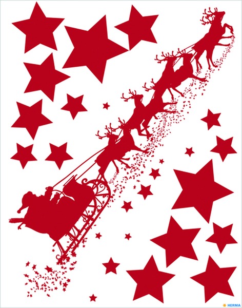 Matrica, karácsonyi Herma "Window Sticker" Sleigh Ride